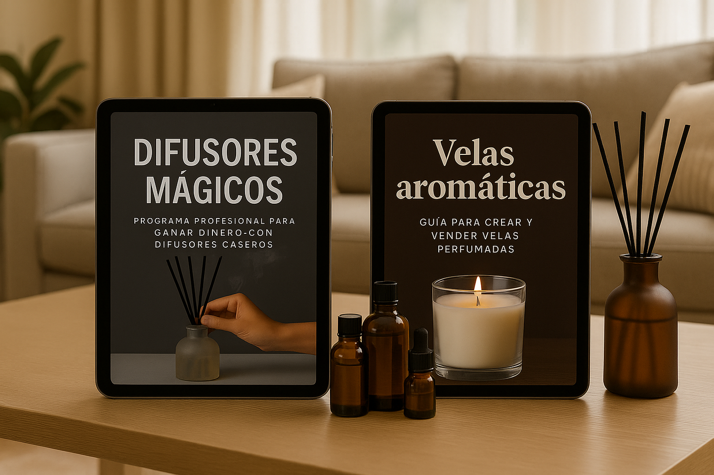 Los secretos del Difusor Perfecto + Curso Velas aromáticas y 6 bonos de regalo.