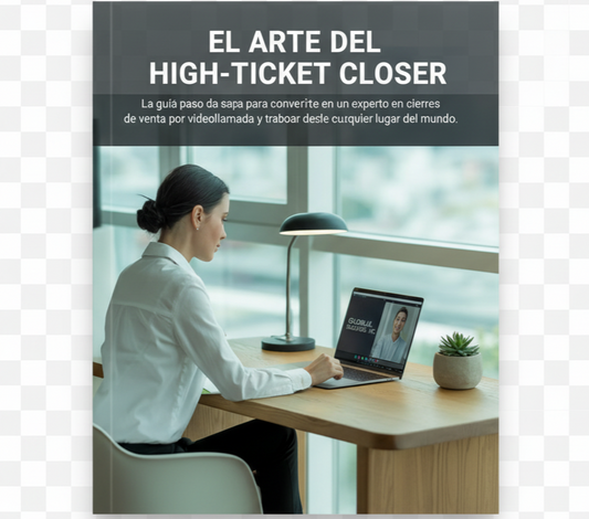 El Arte del high ticket closer: La guía paso a paso para convertirte en un experto en cierres de venta por videollamada.