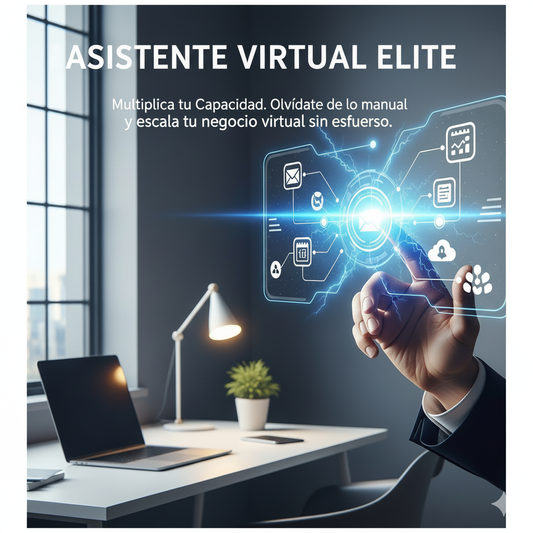 Asistente virtual Elite: Multiplica tu Capacidad. Olvídate de lo manual y escala tu negocio virtual sin esfuerzo.